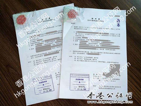 香港公司主體公證模版-香港公司公證樣本